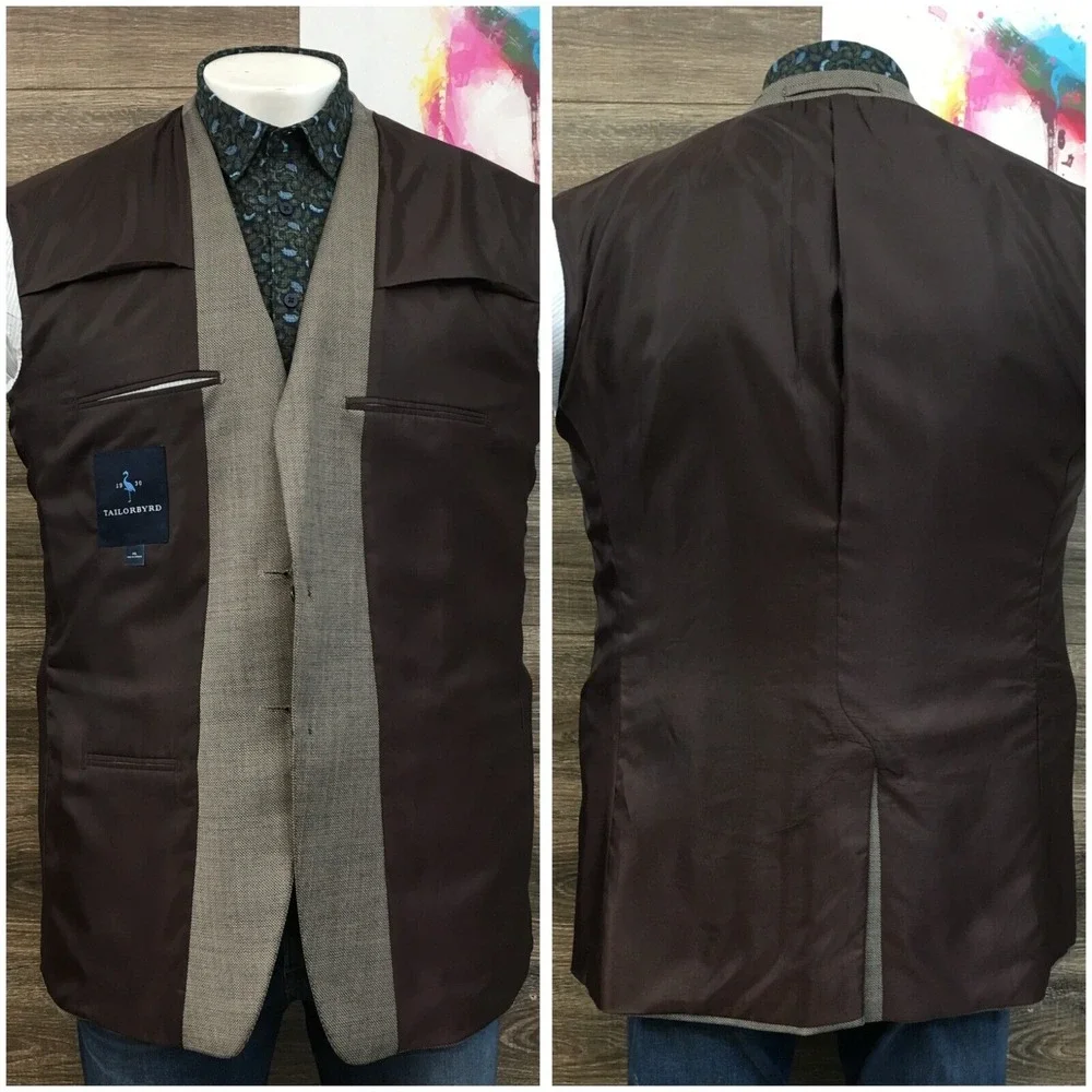 TAILORBYRD Mens Blazer Sport Coat‎ Casual Jacket Size 44L Wool Suit Tailored